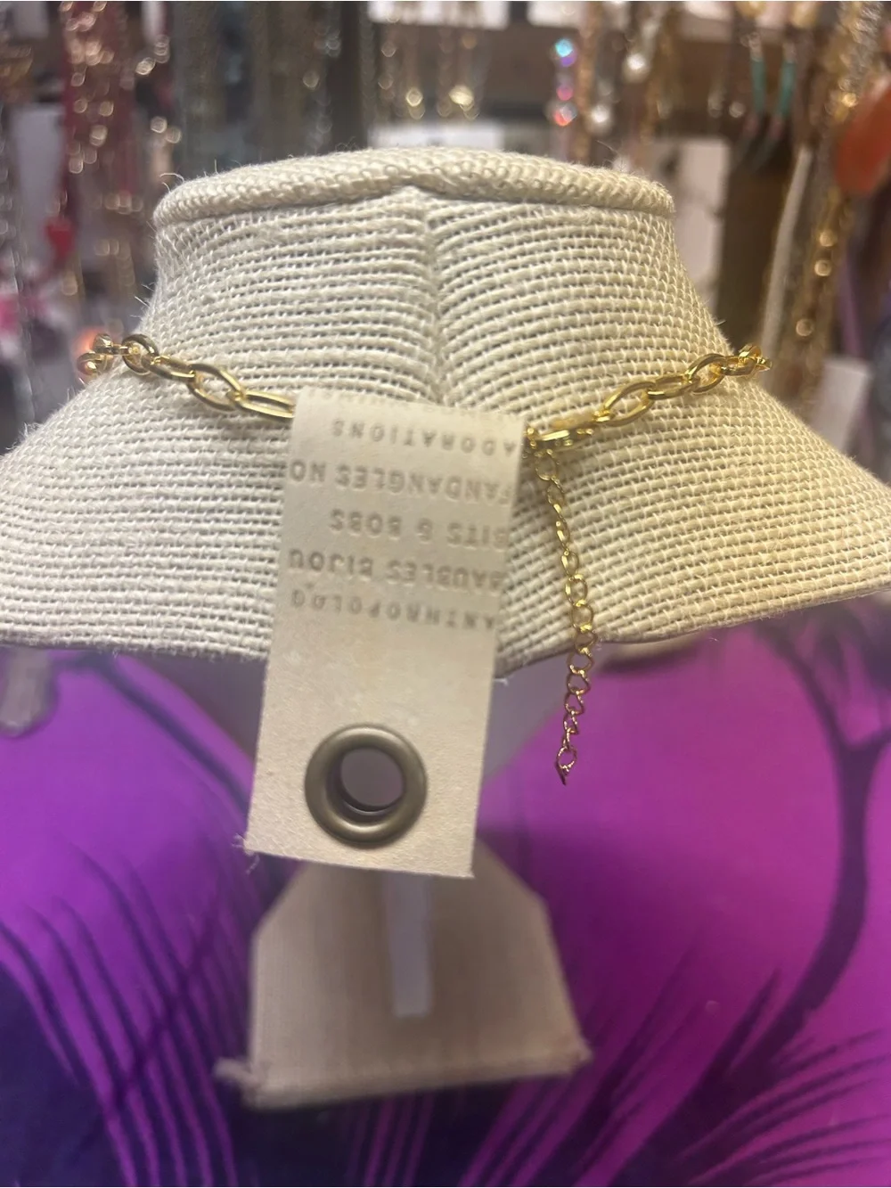 NWT Anthropologie Gold Celestial Pendant Necklace